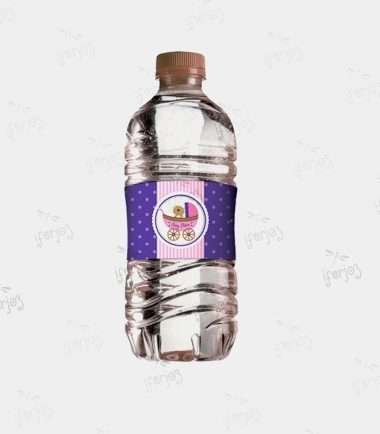 Etiqueta Agua Soy niña Oso Carriola.