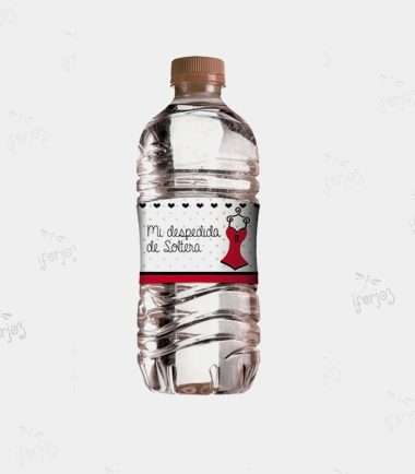 Etiqueta Agua Despedida Soltera Corset.